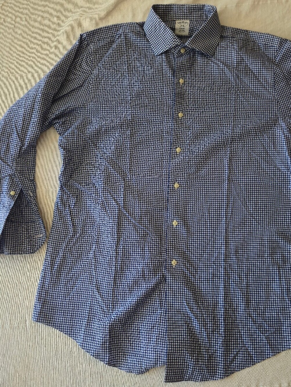Brooks Brothers Regent Blue Gingham Dress Shirt 16 1/2 - 2/3